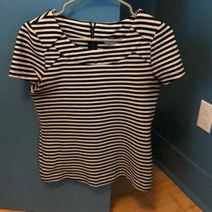 Black and white striped Banana Republic blouse